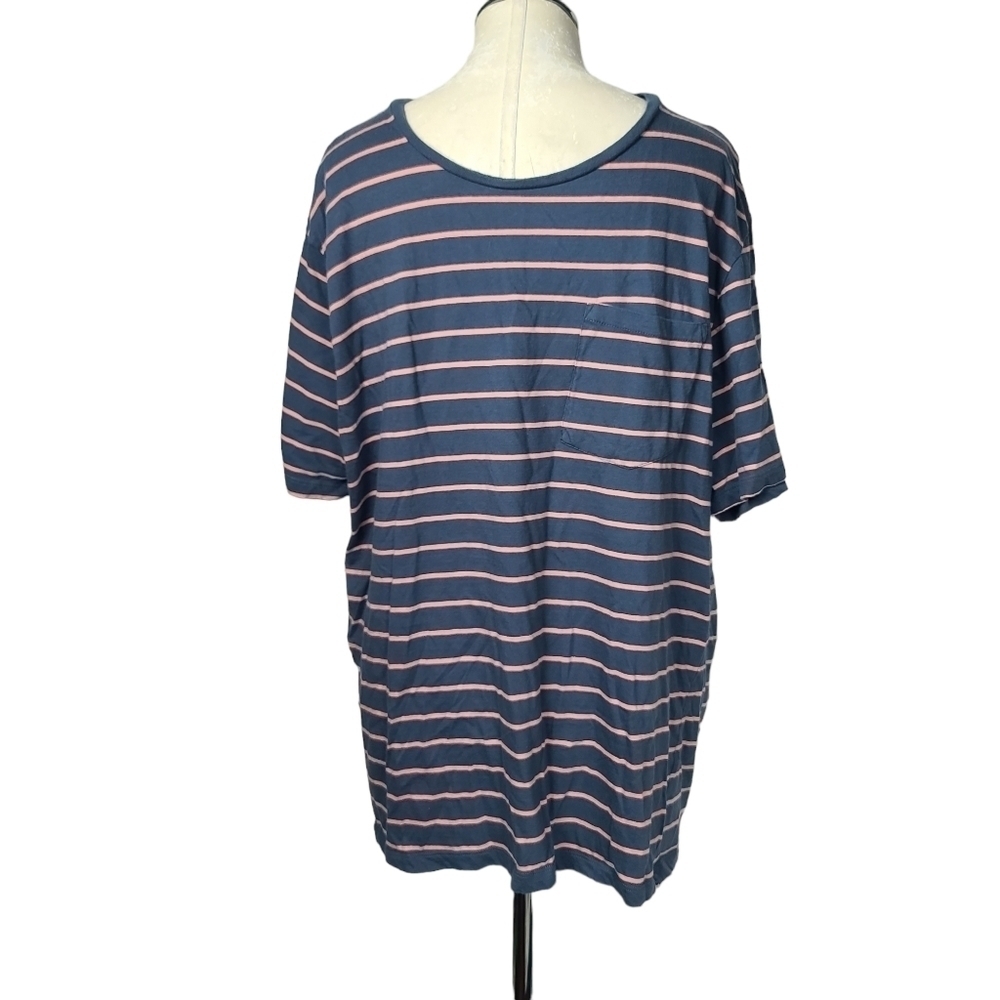 Magaschoni Man Striped Short Sleeve Casual Pocket Shirt XL